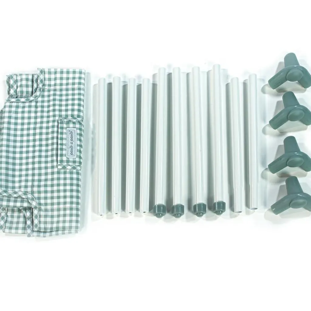 Online Lit de voyage pour poupée Tom Vichy vert Accessoires Poupée