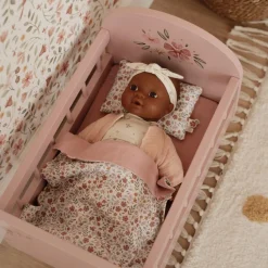 New Lit en bois FSC pour poupée Accessoires Poupée