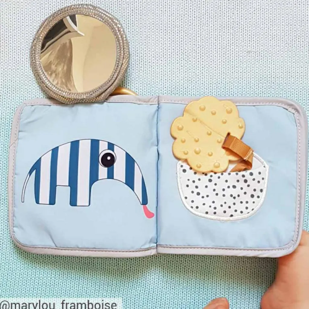 Livre bébé éveil Elphee l'éléphant Livre Bébé En Tissu