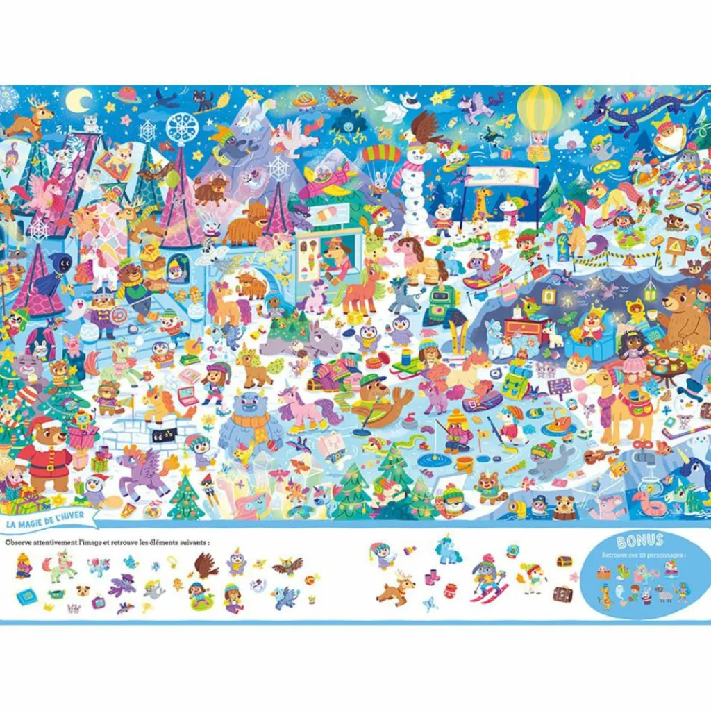 Best Livre Cherche et trouve géant Au royaume des licornes Livre D'Activités