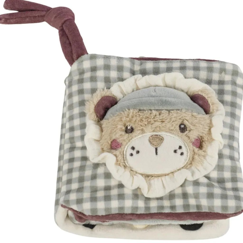 Livre d'activités Lion Gala Mint Livre Bébé En Tissu