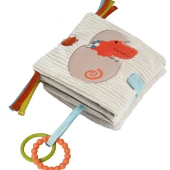 New Livre d'éveil 2 en 1 Les Amis Dinos Livre Bébé En Tissu