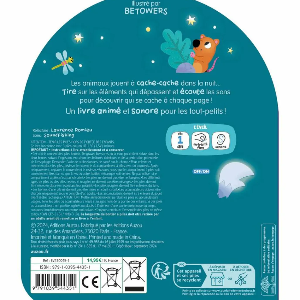 Discount Livre Mon coucou sonore Qui se cache dans la nuit ? Livre Sonore