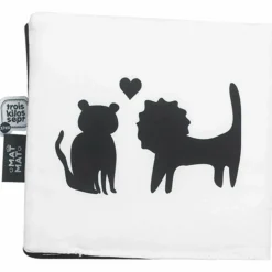 Livre noir et blanc en tissu Tam Tam Livre Bébé En Tissu