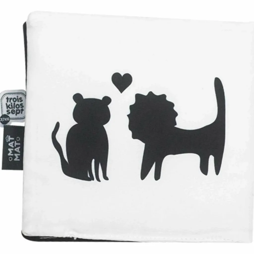 Livre noir et blanc en tissu Tam Tam Livre Bébé En Tissu