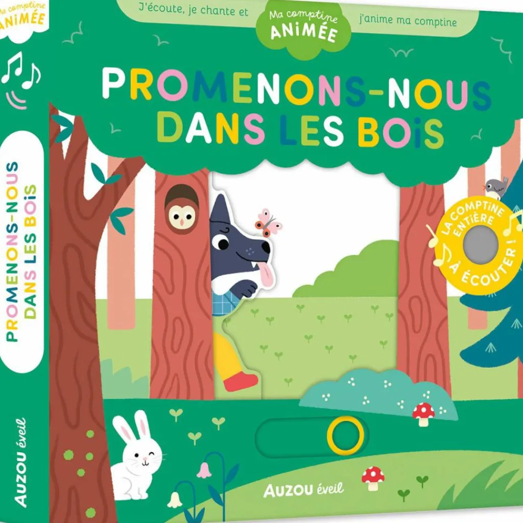 Discount Livre sonore Ma comptine animée - Promenons-nous dans les bois Livre Sonore