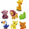 Hot Lot de 7 animaux en plastique Troopo-savana Figurines De Jeu