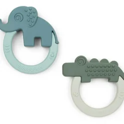 Lot de 2 anneaux de dentition Deer friends vert et bleu Jouet / Anneau De Dentition