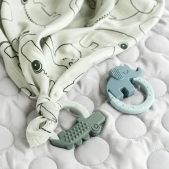 Lot de 2 anneaux de dentition Deer friends vert et bleu Jouet / Anneau De Dentition