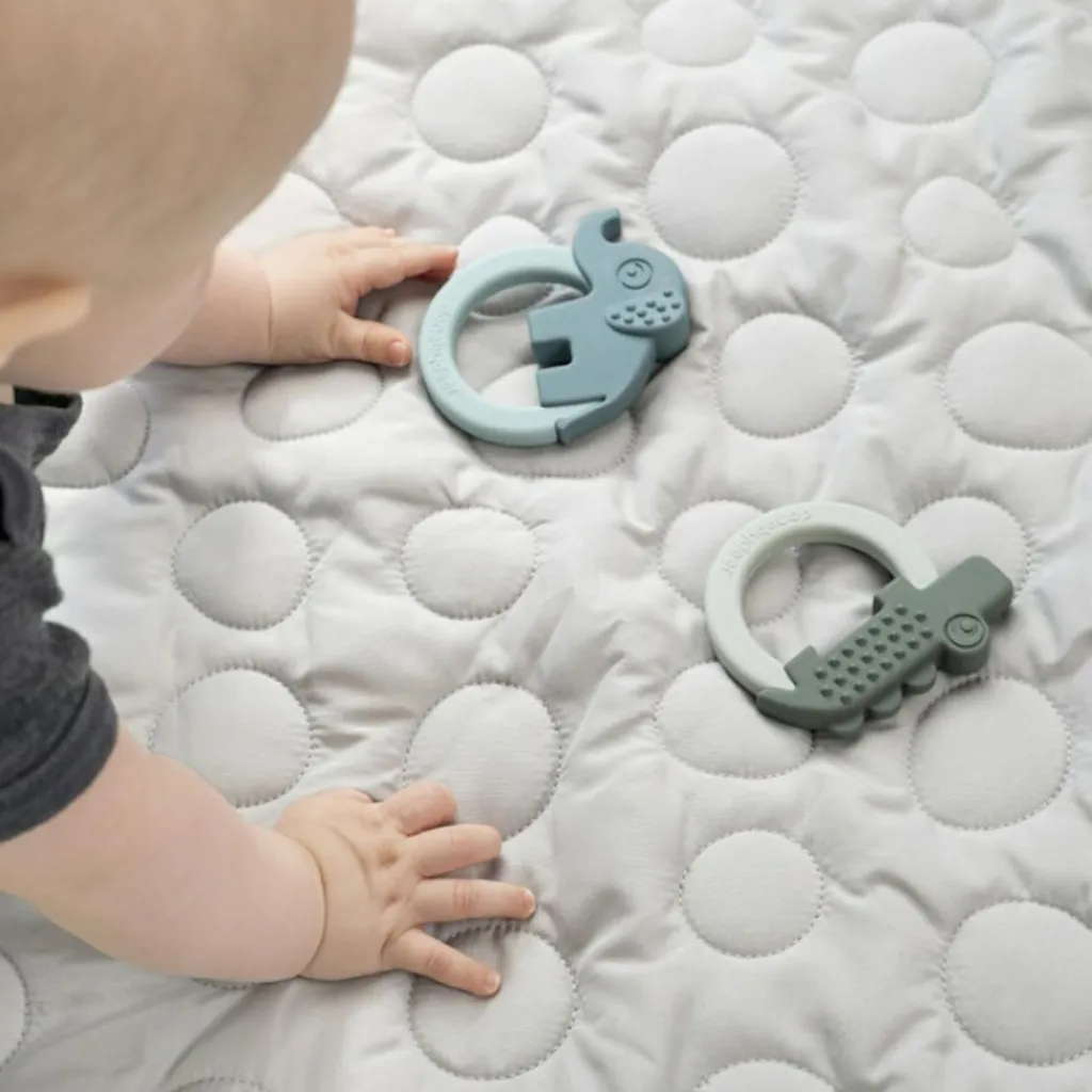 Lot de 2 anneaux de dentition Deer friends vert et bleu Jouet / Anneau De Dentition