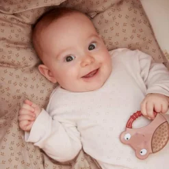 Discount Lot de 2 anneaux de dentition animaux jaune et caramel Jouet / Anneau De Dentition