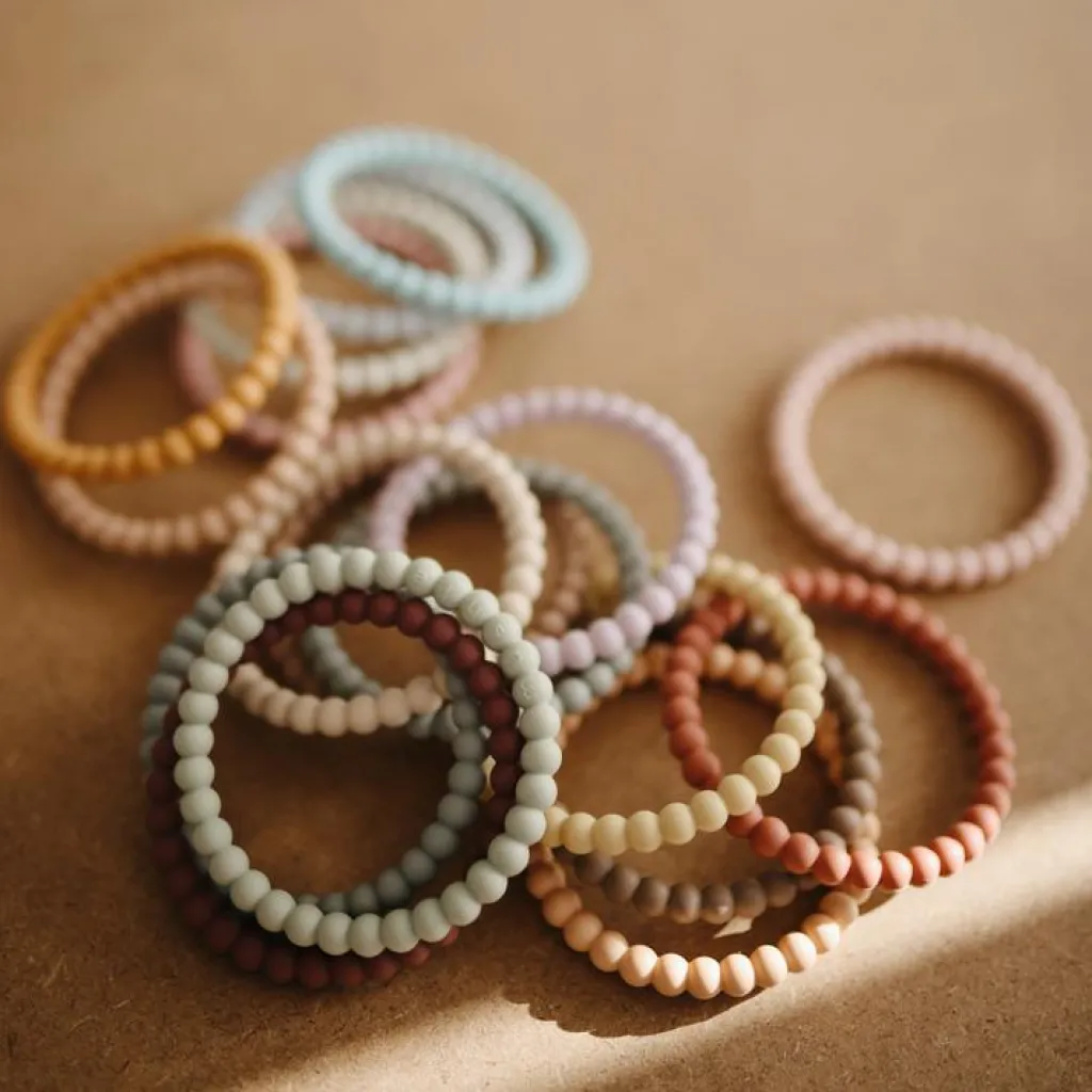 Hot Lot de 3 bracelets de dentition Pearl Berry-Marigold-Khaki Jouet / Anneau De Dentition