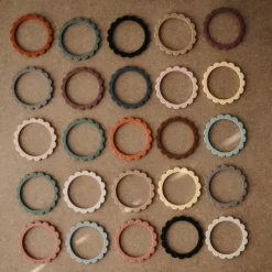 Clearance Lot de 3 bracelets de dentition Flower Rose-Blush-Shifting sand Jouet / Anneau De Dentition