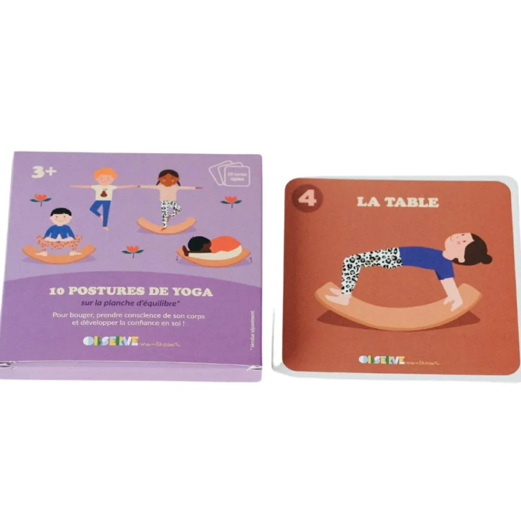 Discount Lot de 10 cartes postures de Yoga (à réaliser sur une planche d'équilibre) Parcours De Motricité