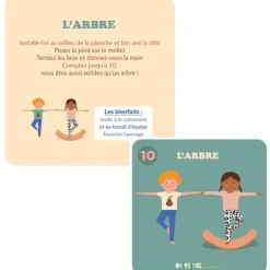 Discount Lot de 10 cartes postures de Yoga (à réaliser sur une planche d'équilibre) Parcours De Motricité
