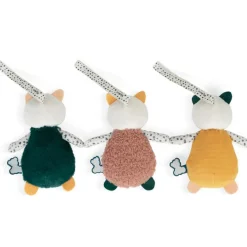 Hot Lot de 3 doudous chats sensoriels Stimuli Doudou Plat