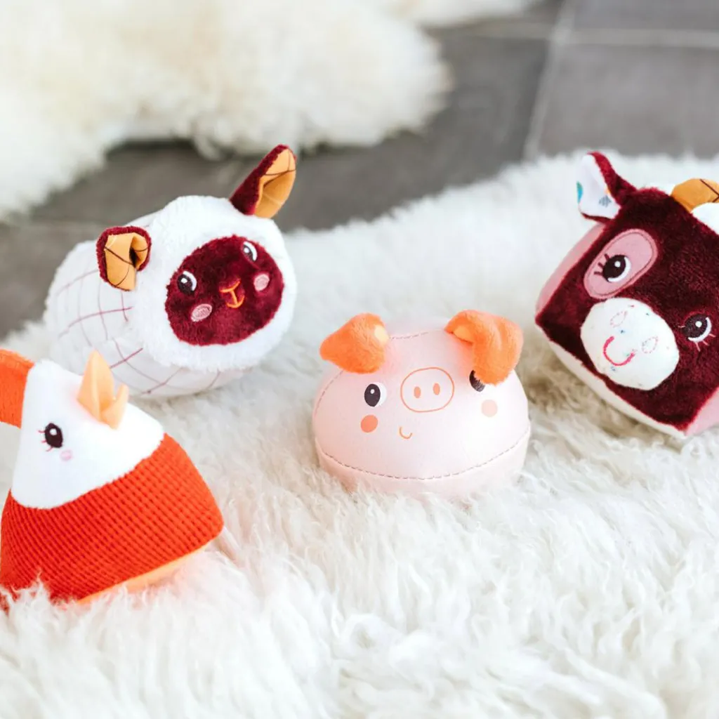 New Lot de 4 formes hochets Ferme Hochet