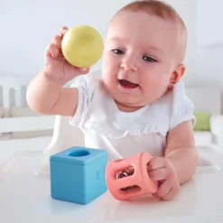 Outlet Lot de 3 hochets géométriques en riz Hochet