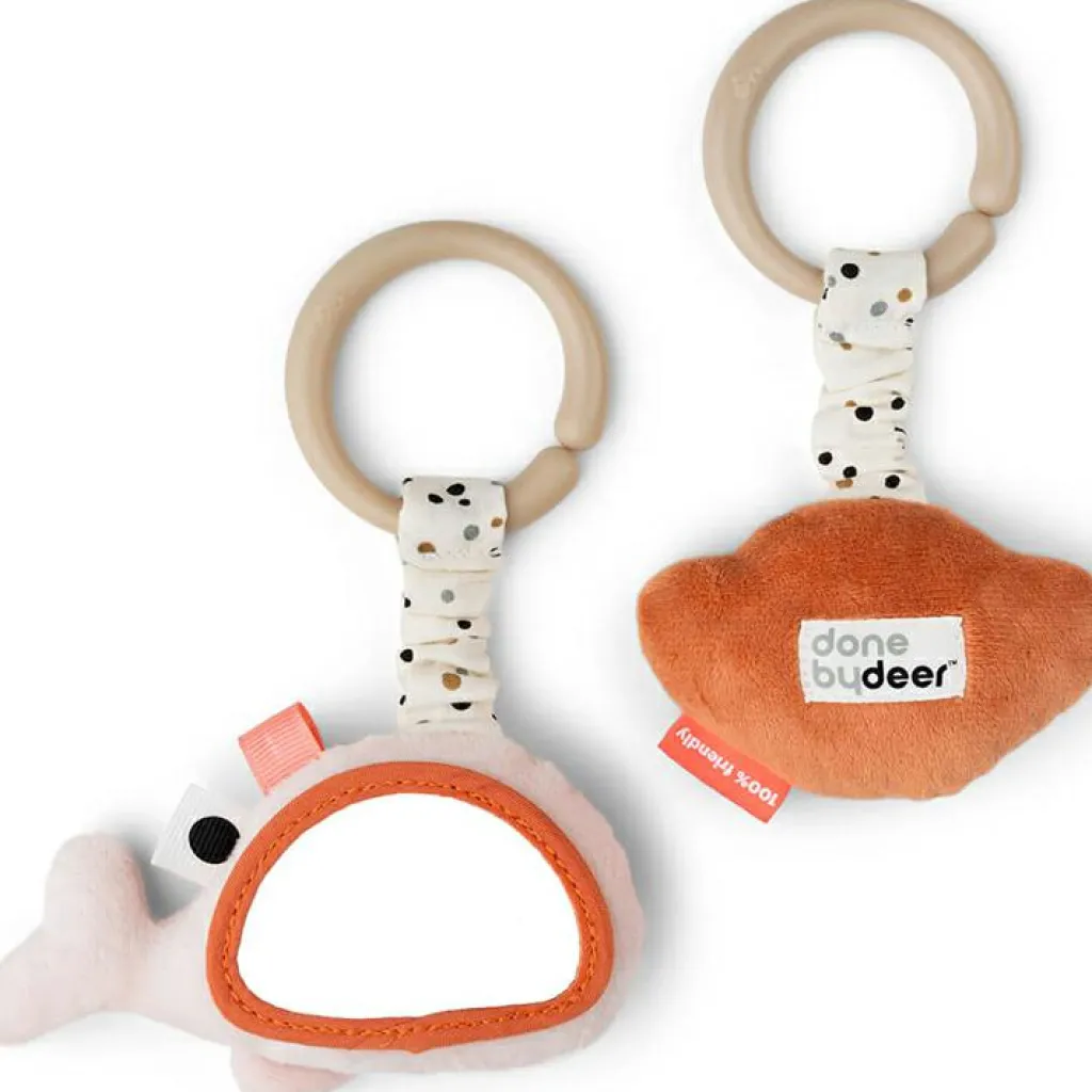 New Lot de 2 jouets d'éveil à suspendre Wally rose Jouet D'Activités À Suspendre