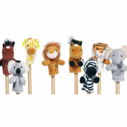 Online Lot de 8 marionnettes à doigt animaux sauvages Marionnettes Et Théâtre