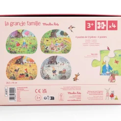 New Lot de 4 mini puzzles des saisons La Grande famille (4 x 12 pièces) Puzzle