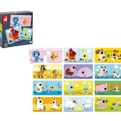 Sale Lot de 12 petits puzzles Parents et bébés animaux Puzzle