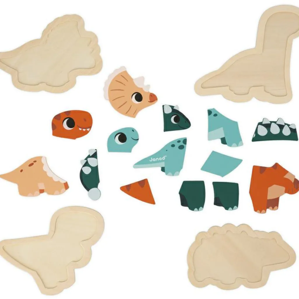 New Lot de 4 puzzles évolutifs Dino (14 pièces) Puzzle