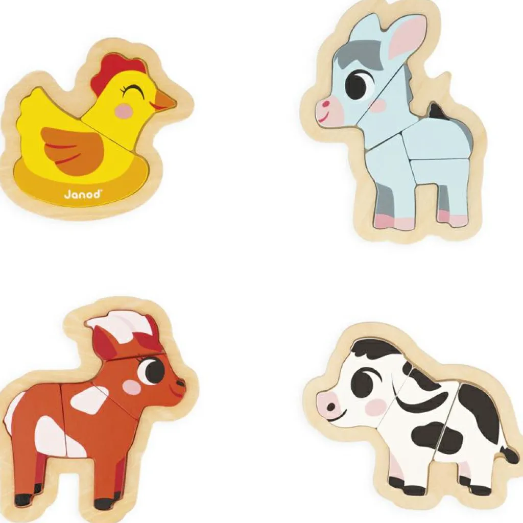 Outlet Lot de 4 puzzles évolutifs Ferme (14 pièces) Puzzle