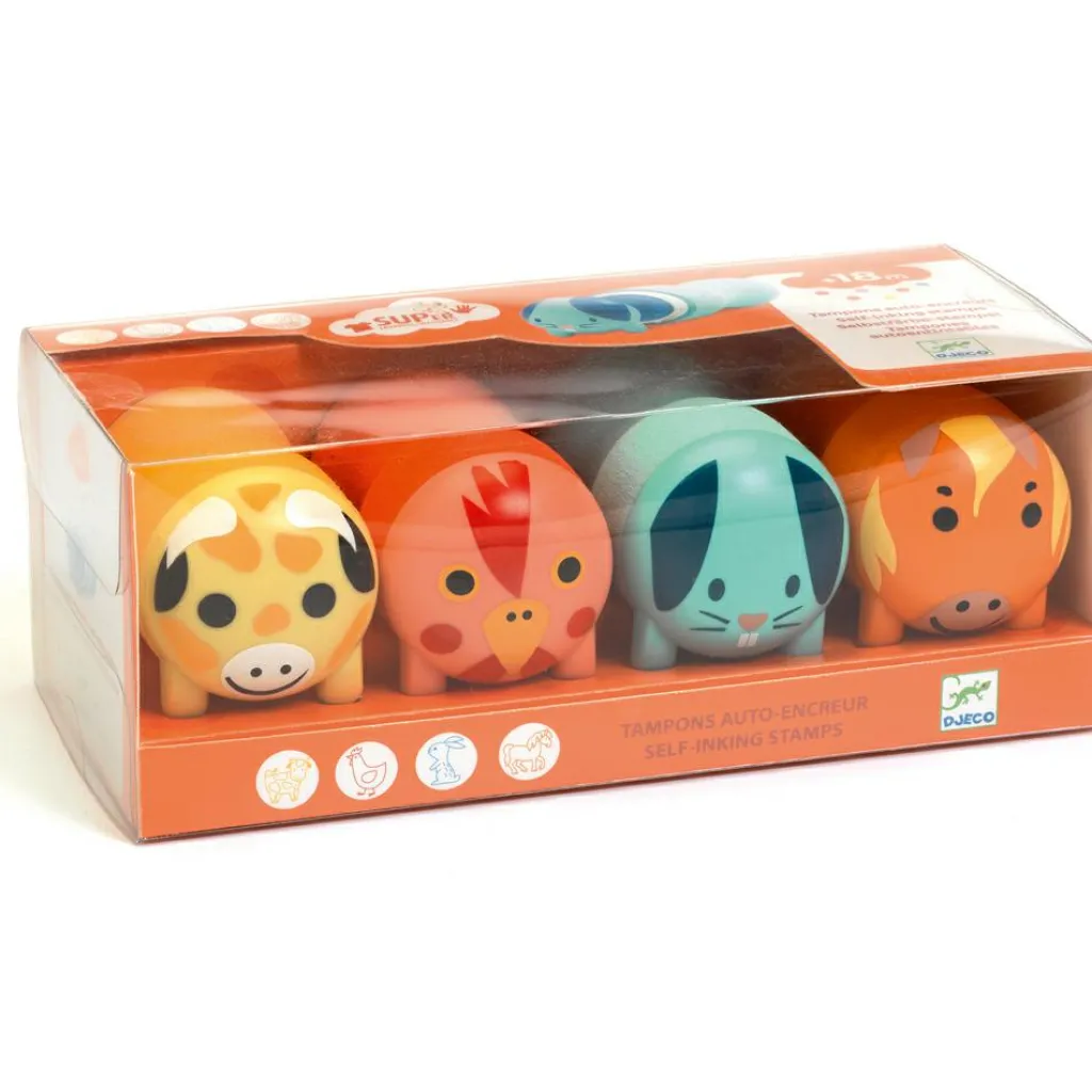 Discount Lot de 4 tampons Animaux de la ferme Dessin Et Peinture