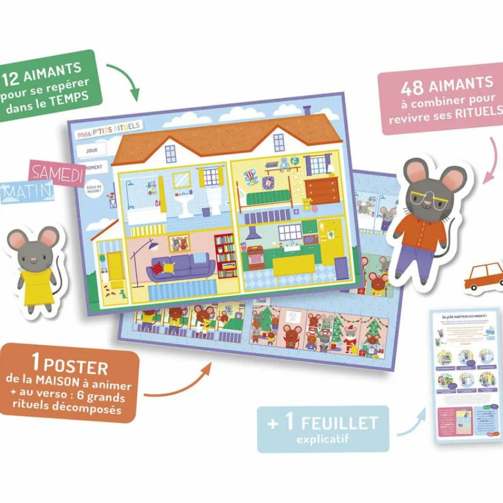 New Ma pochette d'aimants Mes p'tits rituels Apprentissage Du Temps Et Quotidien