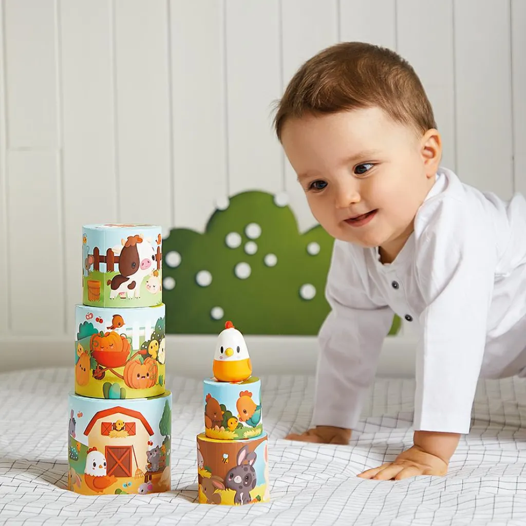 Outlet Ma première pyramide à empiler Ferme poule (6 pièces) Jouet À Empiler