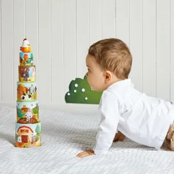 Outlet Ma première pyramide à empiler Ferme poule (6 pièces) Jouet À Empiler