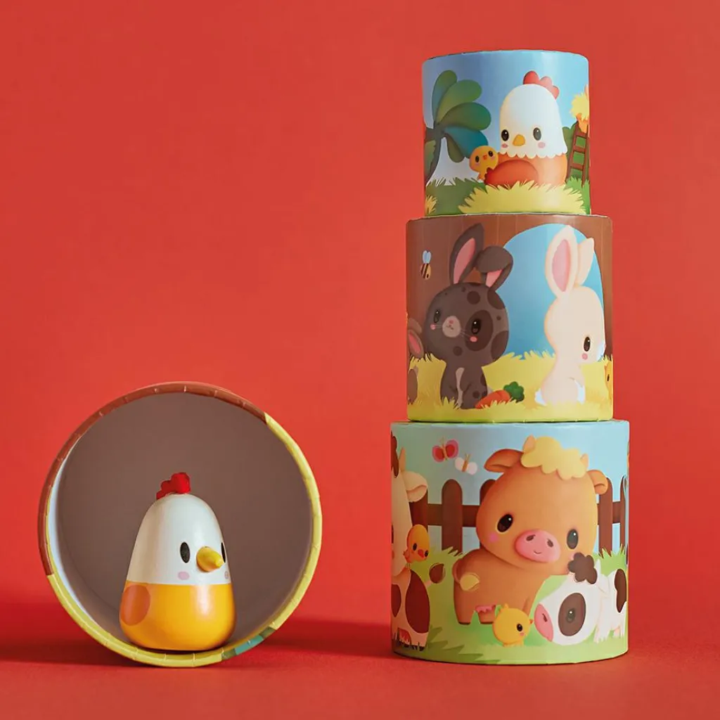 Outlet Ma première pyramide à empiler Ferme poule (6 pièces) Jouet À Empiler