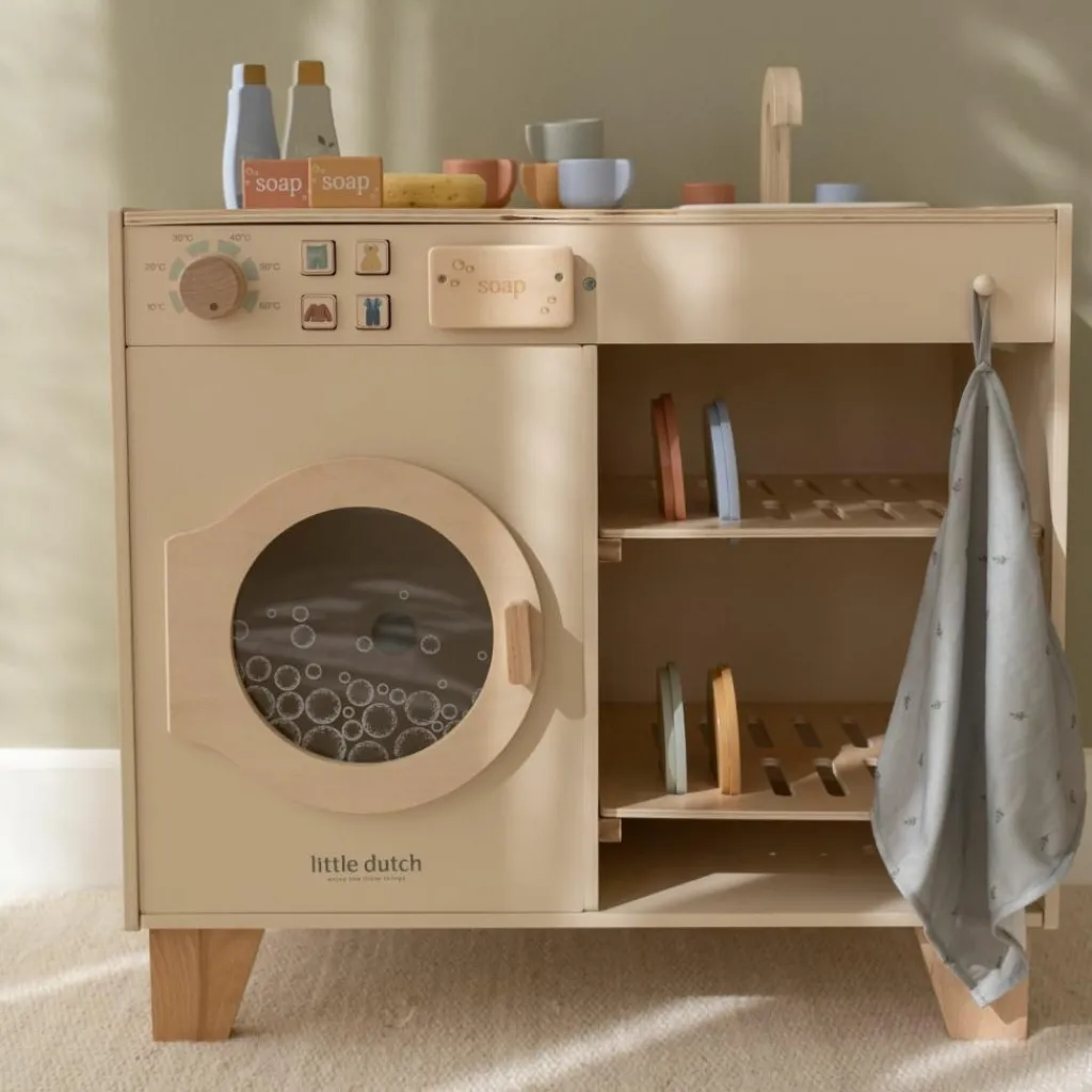 Sale Machine à laver en bois Enfant Cuisine Enfant