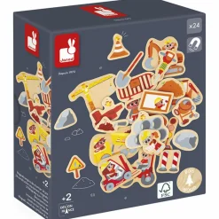 Outlet Magnets Engins de chantier (24 pièces) Jeu Magnétique