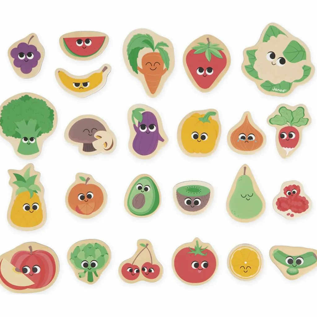 Online Magnets Fruits et légumes (24 pièces) Jeu Magnétique
