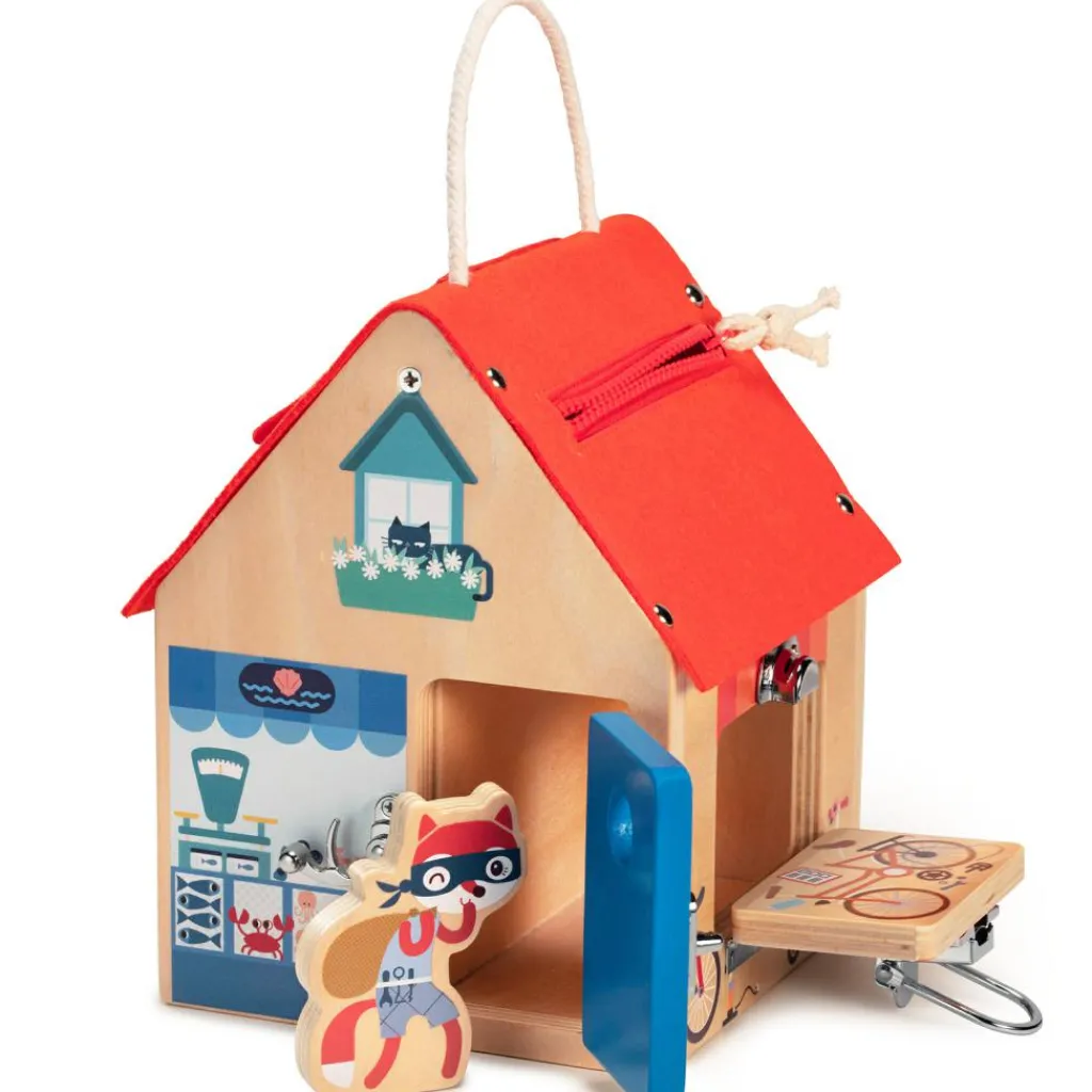 Discount Maison d'apprentissage à verrous Jeu De Motricité Fine