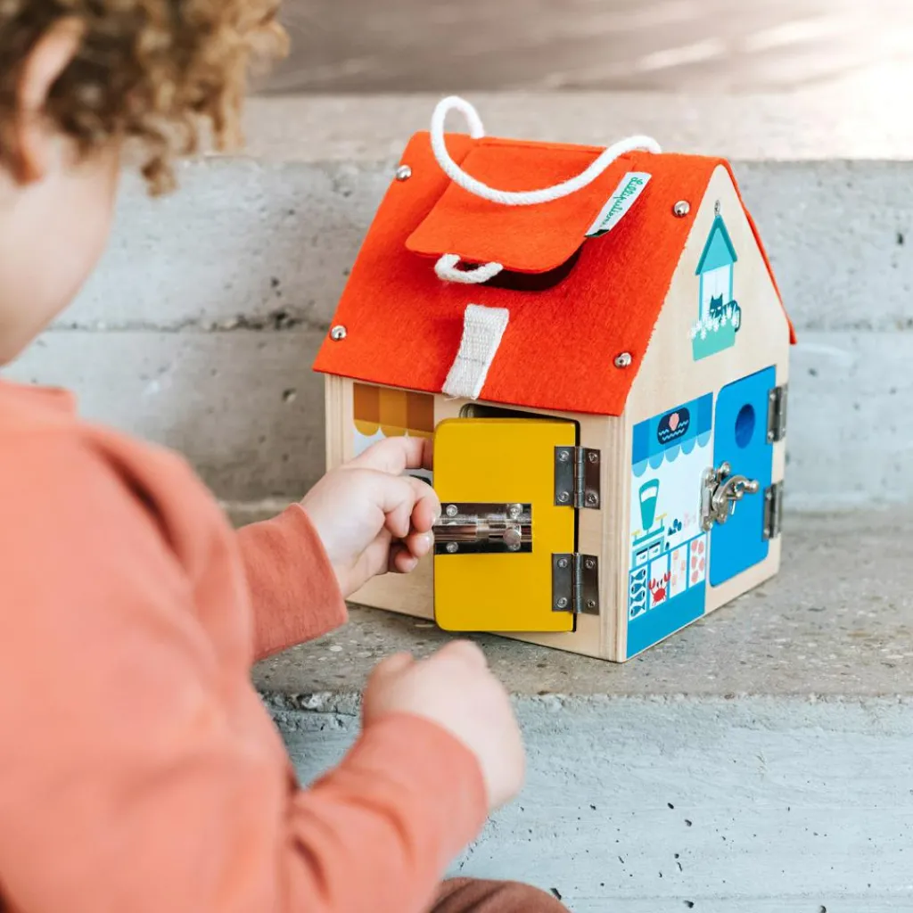Discount Maison d'apprentissage à verrous Jeu De Motricité Fine