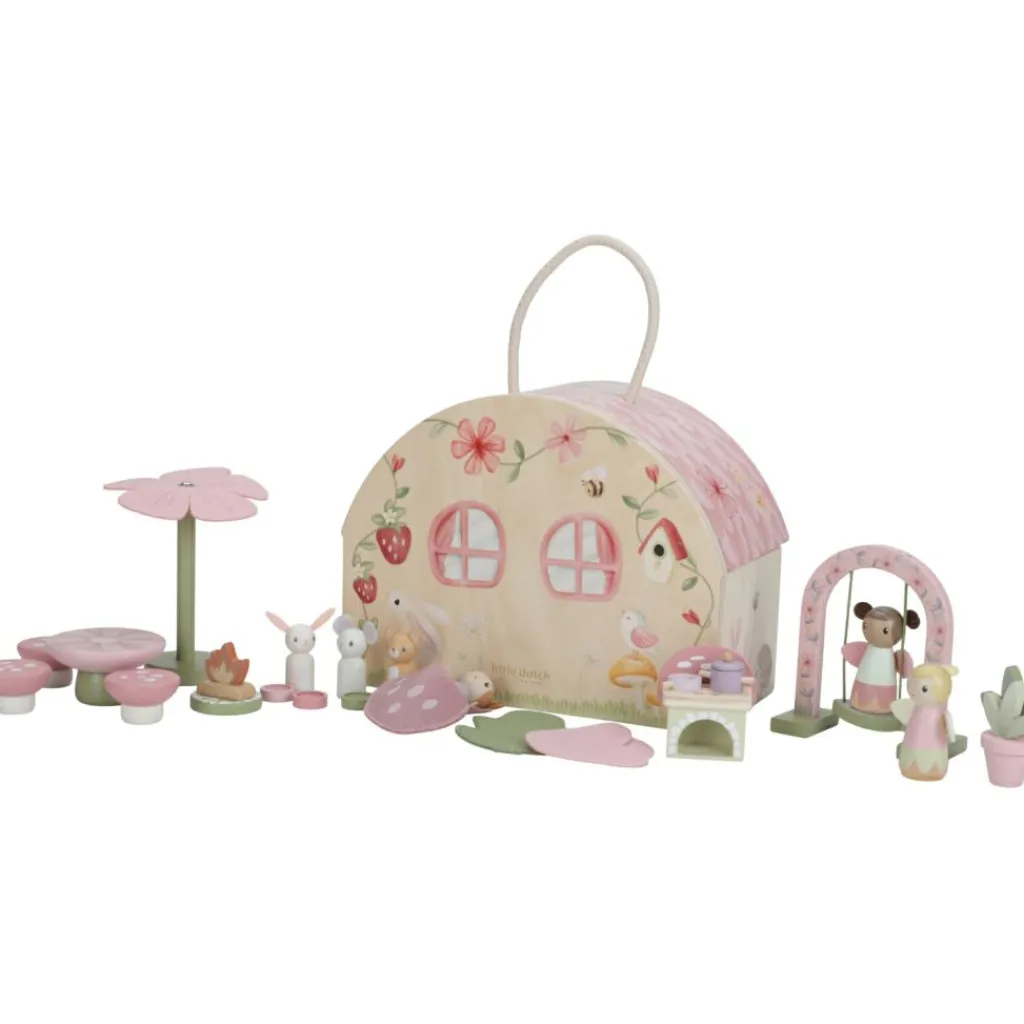 Clearance Maison de poupée en bois FSC Fairy Garden Maison De Poupée Et Univers De Jeu