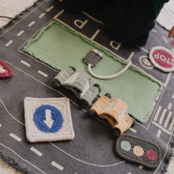 Mallette textile Green Toy Eco City Jeu De Motricité Fine