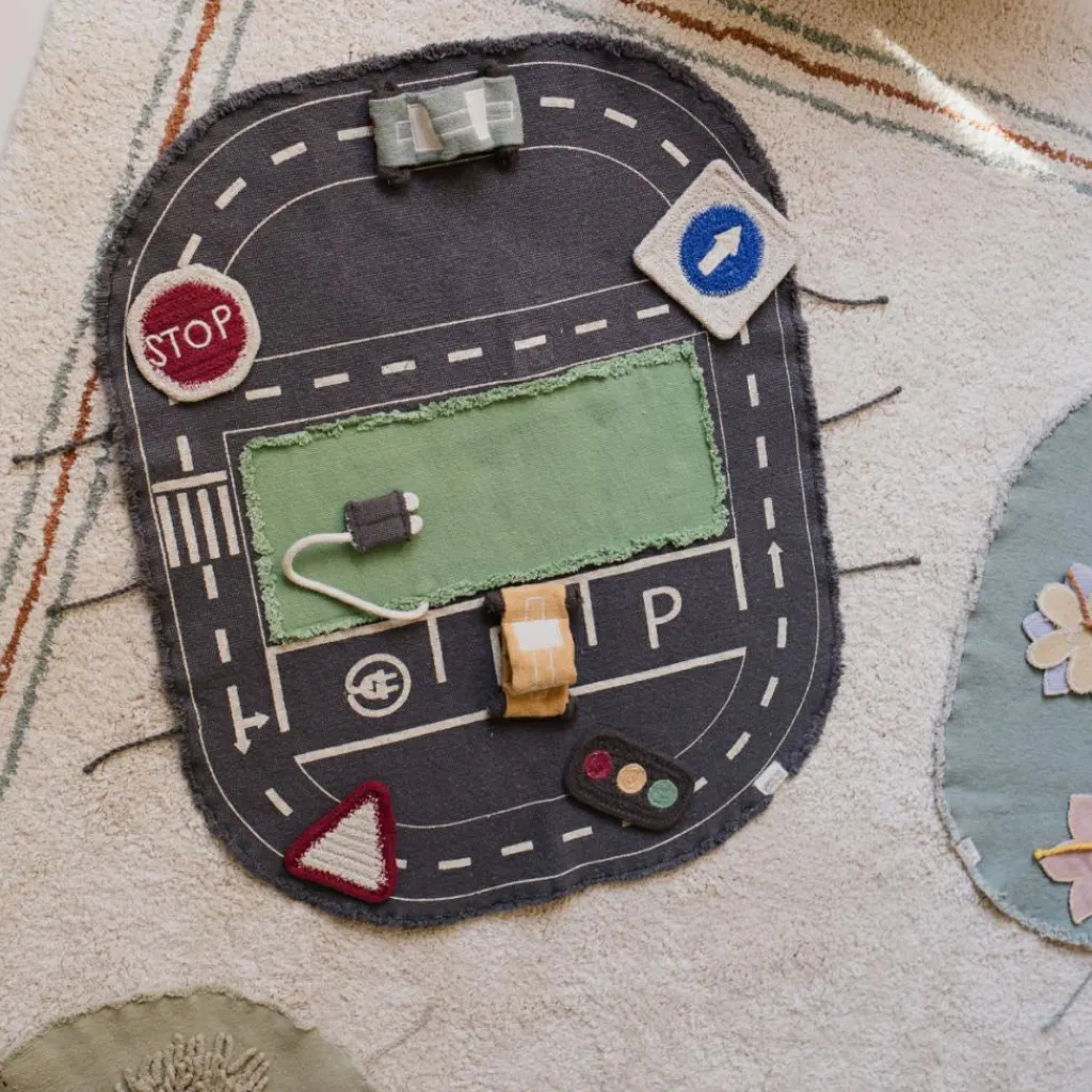 Mallette textile Green Toy Eco City Jeu De Motricité Fine