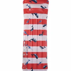 Hot Matelas aquatique Baleine rouge et blanc Bouée