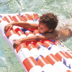 Hot Matelas aquatique Baleine rouge et blanc Bouée