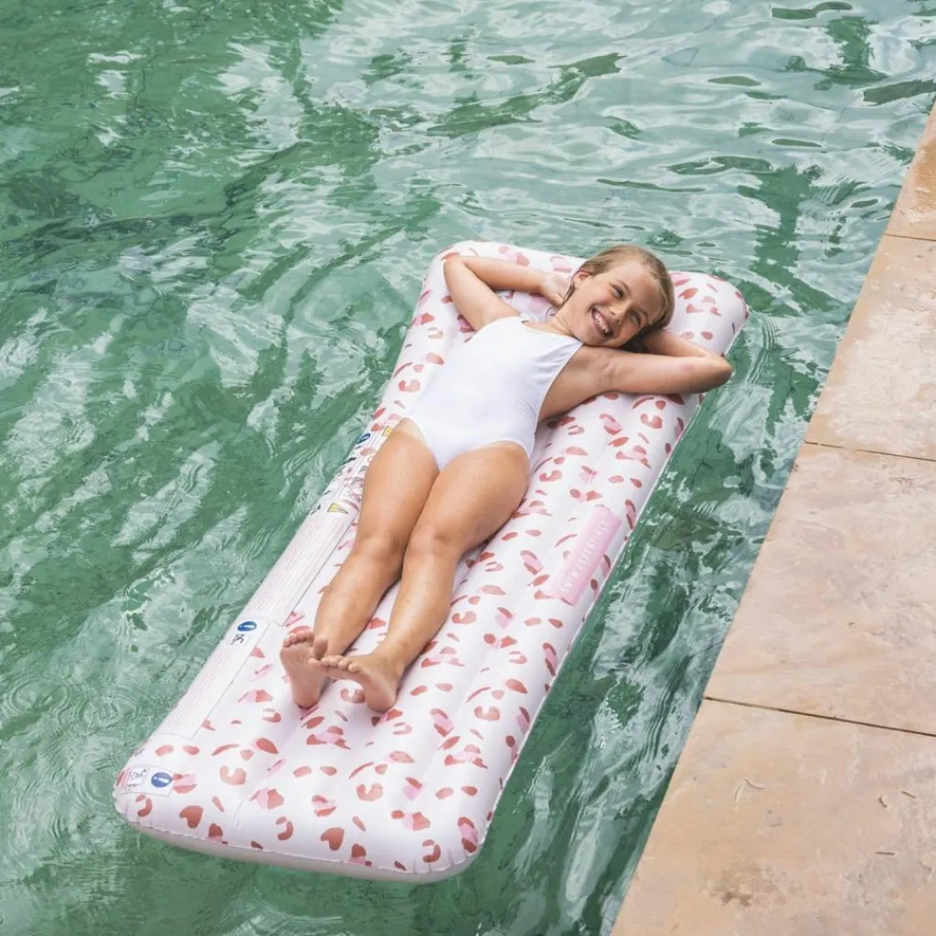 New Matelas aquatique Léopard vieux rose Bouée
