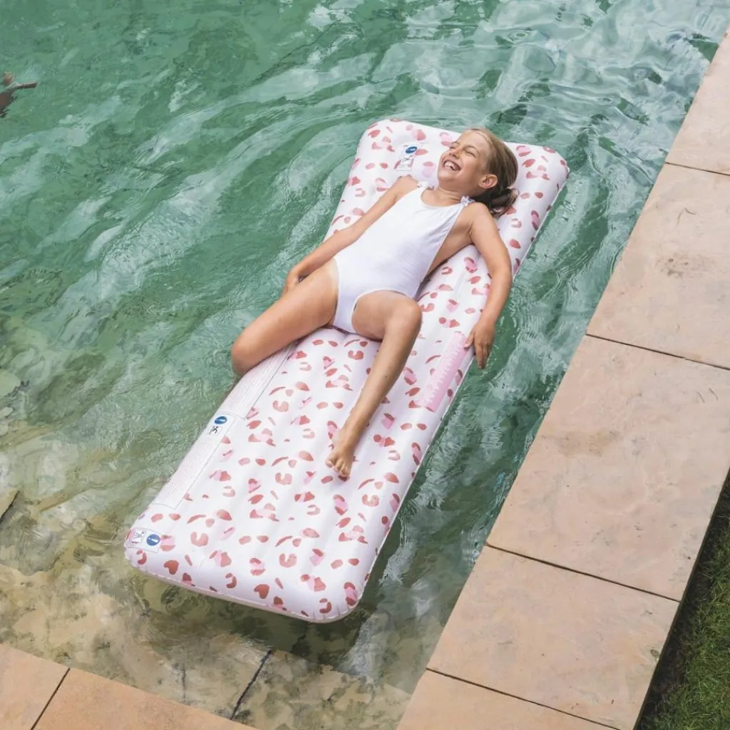 New Matelas aquatique Léopard vieux rose Bouée