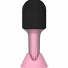 Online Microphone Bluethooth avec haut-parleur intégré Glitter rose Micro Karaoké