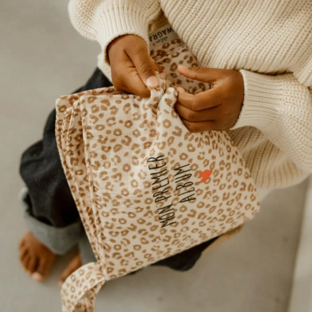 Mini album photo Gaze Léopard (personnalisable) Album Photo Tissu