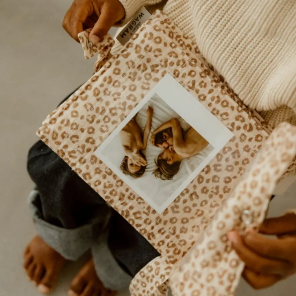 Mini album photo Gaze Léopard (personnalisable) Album Photo Tissu