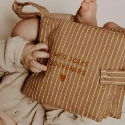 Mini album photo Rayures Fines (personnalisable) Album Photo Tissu