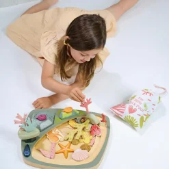 Mon petit étang avec rochers en bois Jouet À Encastrer